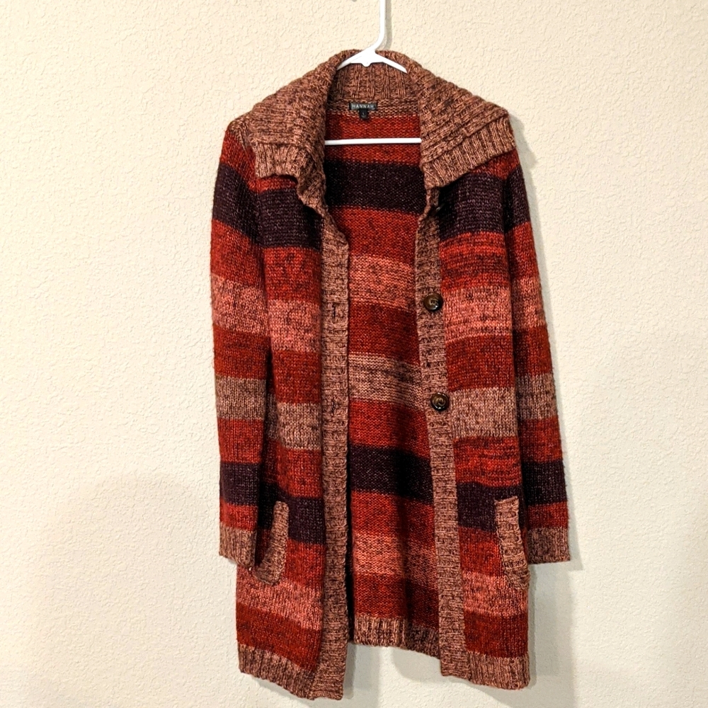 Hannah Pink Wool Knitted Cardigan